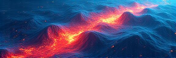 Topographical heat map of a network attack